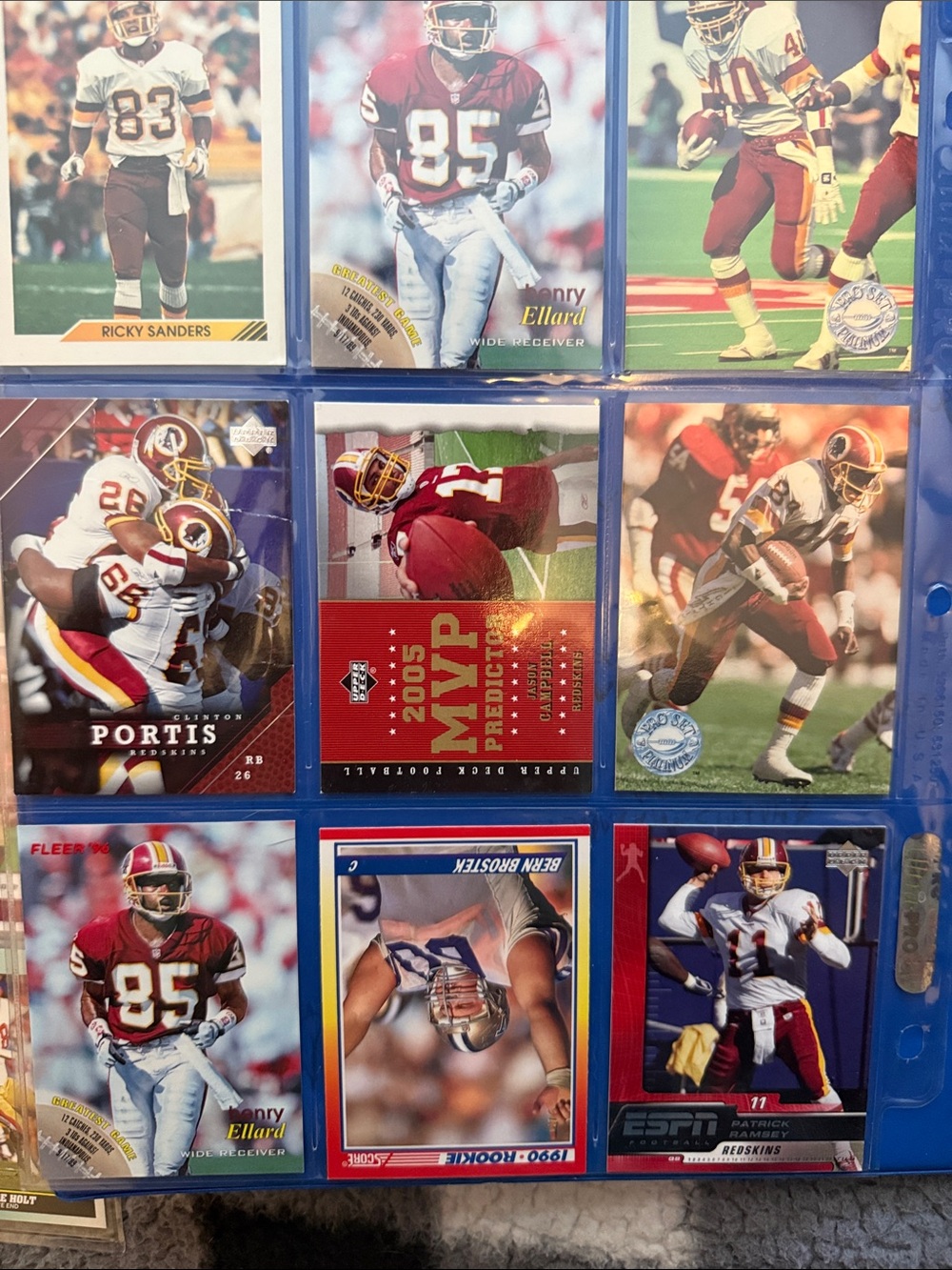 NFL Trading Card Collection - Burgundy & Gold Team Set